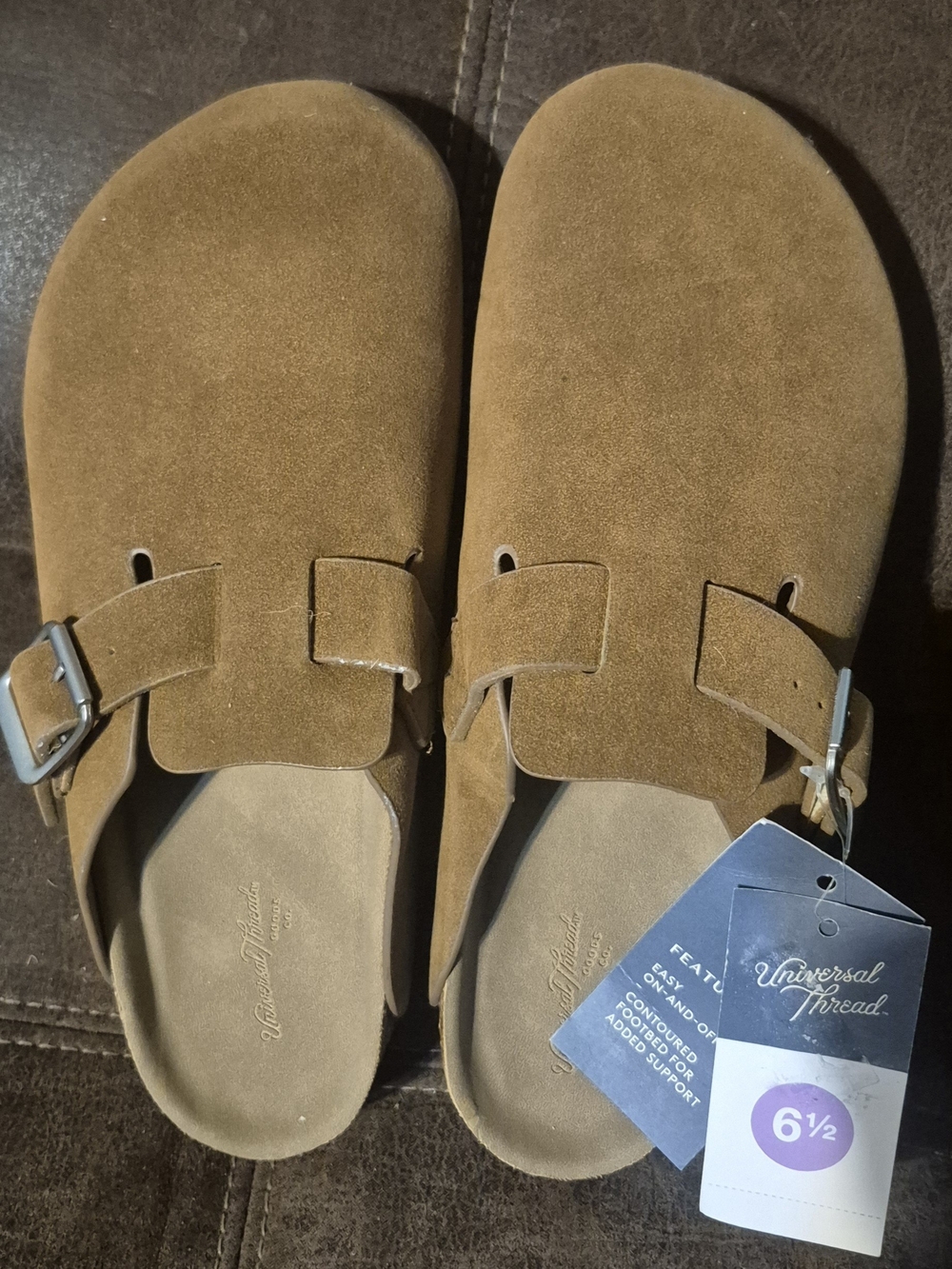 Universal Thread Tan Slide Mules/Clogs - Picture 2 of 5